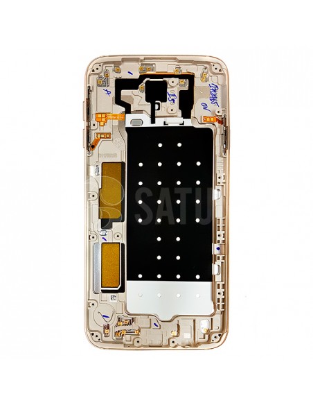 Carcasa trasera Samsung Galaxy J7 2017 Dual oro posterior