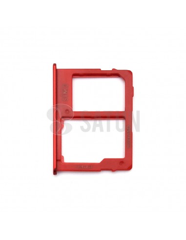 Bandeja SIM2 y MicroSD Samsung Galaxy J6 Plus rojo