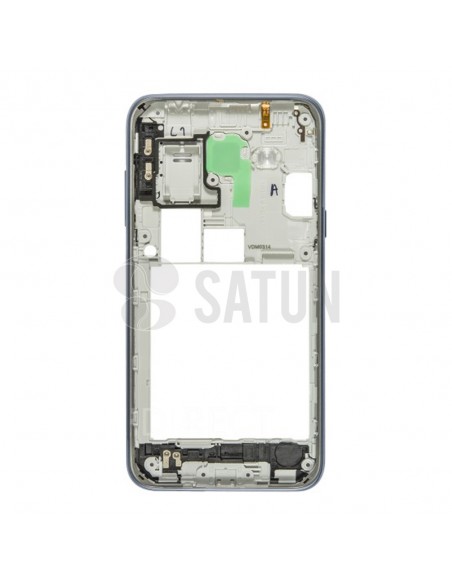 Carcasa intermedia Samsung Galaxy J3 2016 negro posterior