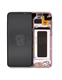 Pantalla con marco Samsung Galaxy S8 Plus rosa. GH97-20470E y GH97-20564E