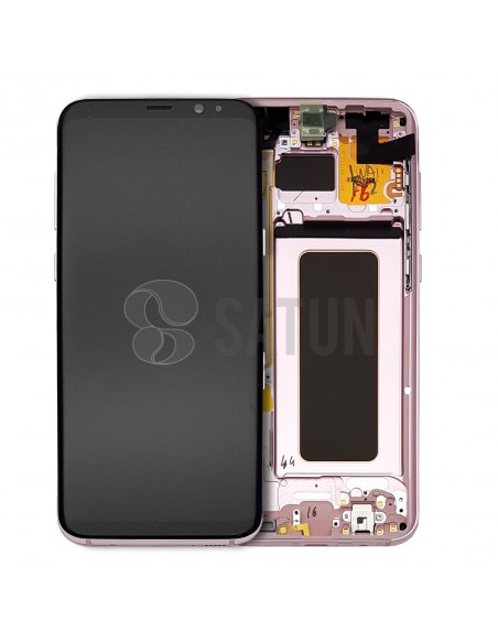 Pantalla con marco Samsung Galaxy S8 Plus rosa. GH97-20470E y GH97-20564E