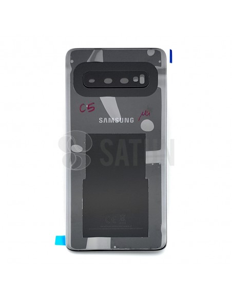 Tapa de batería Samsung Galaxy S10 negro frontal. GH82-18378A