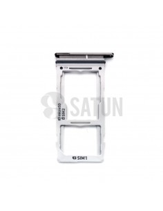 Bandeja dual SIM Samsung Galaxy S10 negro perspectiva 2