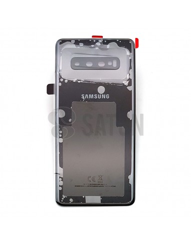 Tapa de batería Samsung Galaxy S10 Plus negro ceramico frontal. GH82-18867A