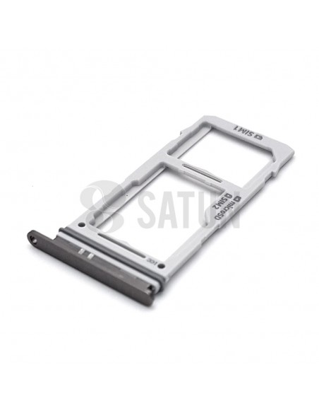 Bandeja dual SIM Samsung Galaxy S10 Plus negro perspectiva