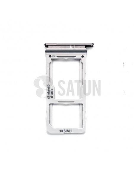 Bandeja dual SIM Samsung Galaxy S10 Plus negro frontal