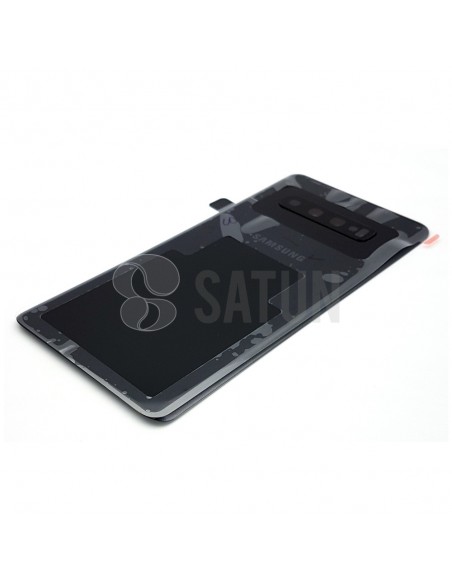Tapa de batería Samsung Galaxy S10 Plus negro perspectiva. GH82-18406A