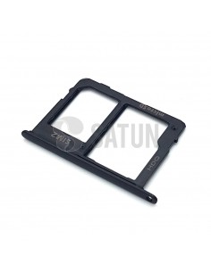 Bandeja SIM2 y microSD Samsung Galaxy A6 plus negro perspectiva