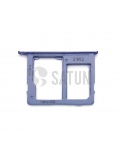 Bandeja SIM2 y microSD Samsung Galaxy A6 plus violeta perspectiva 2