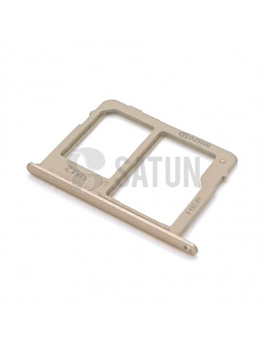 Bandeja SIM2 y microSD Samsung Galaxy A6 plus oro perspectiva