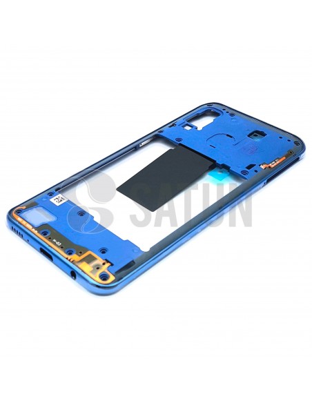 Carcasa intermedia Samsung Galaxy A40 azul. GH97-22974C