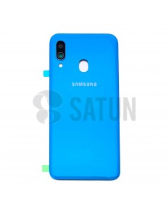 Tapa de batería Samsung Galaxy A40 azul frontal. GH82-19406C