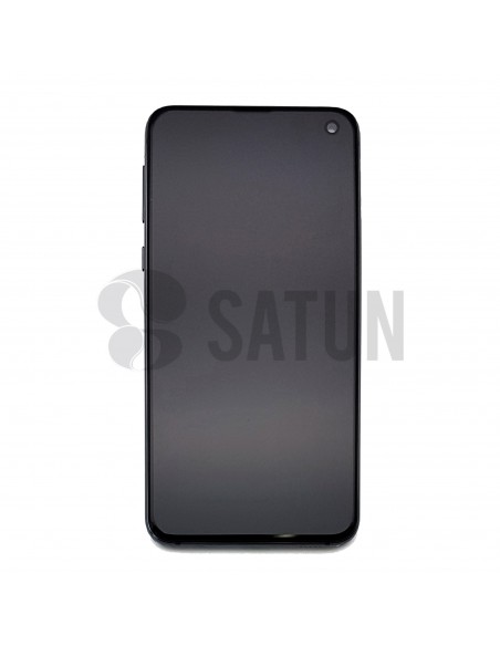 Pantalla Samsung Galaxy S10e negro frontal. GH82-18836A. GH82-18852A.