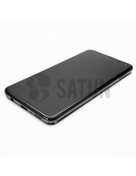 Pantalla Samsung Galaxy S10e negro perspectiva. GH82-18836A. GH82-18852A.