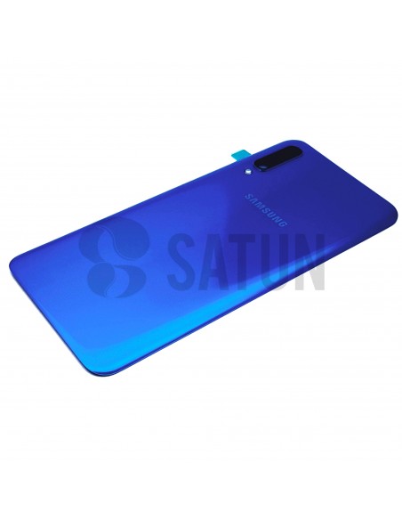 Tapa de batería Samsung Galaxy A50 azul perspectiva. GH82-19229C
