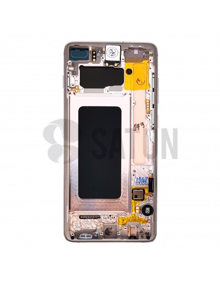 Pantalla Samsung Galaxy S10 plus blanco cerámico interior. GH82-18834J y GH82-18849J