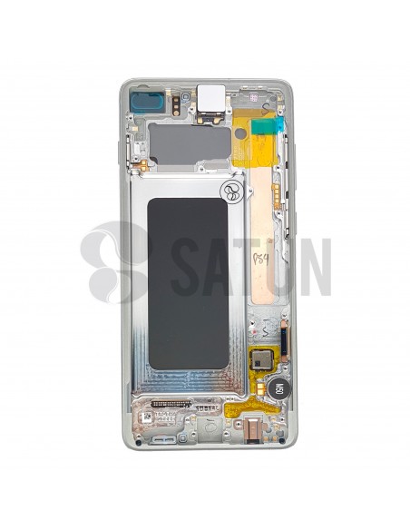 Pantalla Samsung Galaxy S10 plus blanco prisma interior. GH82-18834B y GH82-18849B