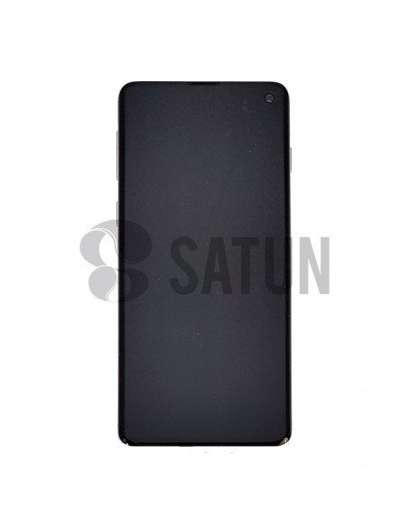 Pantalla Samsung Galaxy S10 azul frontal. GH82-18835C