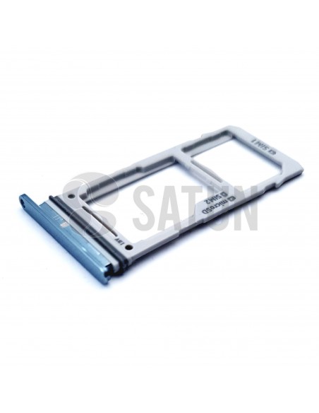 Bandeja dual SIM microSD Samsung Galaxy S10 azul. GH98-43713C