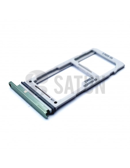 Bandeja dual SIM microSD Samsung Galaxy S10 verde. GH98-43713E
