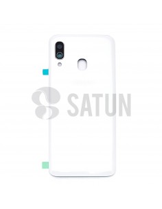Tapa de batería Samsung Galaxy A40 blanco frontal. GH82-19406B