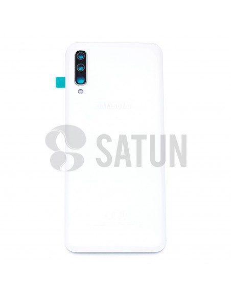 Tapa de batería Samsung Galaxy A50 blanco frontal. GH82-19229B