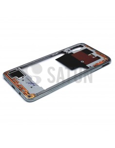 Carcasa intermedia Samsung Galaxy A70 blanco perspectiva. GH97-23445B
