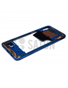 Carcasa intermedia Samsung Galaxy A70 azul perspectiva. GH97-23445C