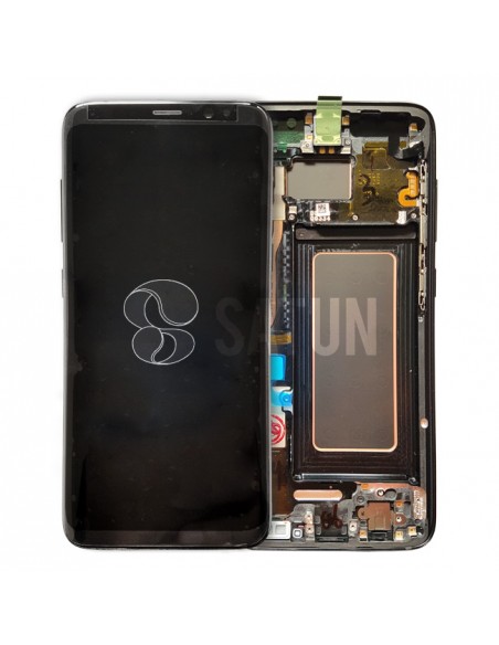 Pantalla con marco Samsung Galaxy S8 negro. GH97-20457A y GH97-20473A