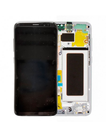 Pantalla con marco Samsung Galaxy S8 plata. GH97-20457B y GH97-20473B