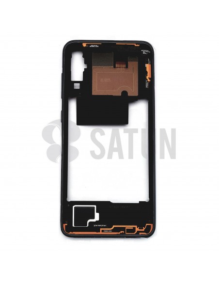 Carcasa intermedia Samsung Galaxy A70 negro frontal. GH97-23445A