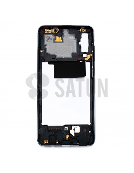 Carcasa intermedia Samsung Galaxy A70 negro posterior. GH97-23445A