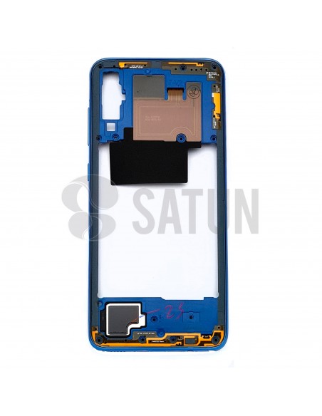 Carcasa intermedia Samsung Galaxy A70 azul frontal. GH97-23445C