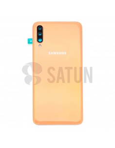 Tapa de batería Samsung Galaxy A70 naranja frontal. GH82-19467D