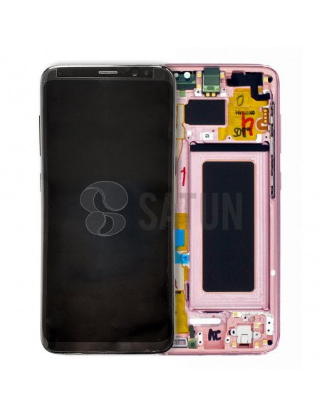 Pantalla con marco Samsung Galaxy S8 rosa. GH97-20457E y GH97-20473E