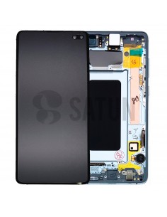 Pantalla con marco Samsung Galaxy S10 plus azul. GH82-18834C y GH82-18849C.