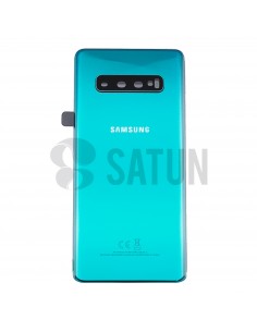 Tapa de batería Samsung Galaxy S10 Plus verde frontal. GH82-18406E