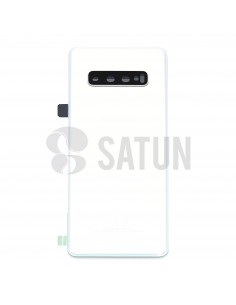 Tapa de batería Samsung Galaxy S10 blanco prisma frontal. GH82-18378F