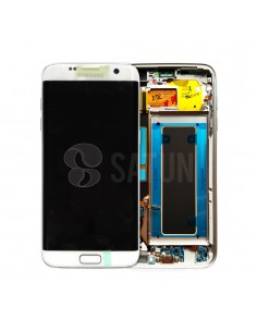 Pantalla con marco Samsung Galaxy S7 Edge blanco. GH97-18533D y GH97-18767D