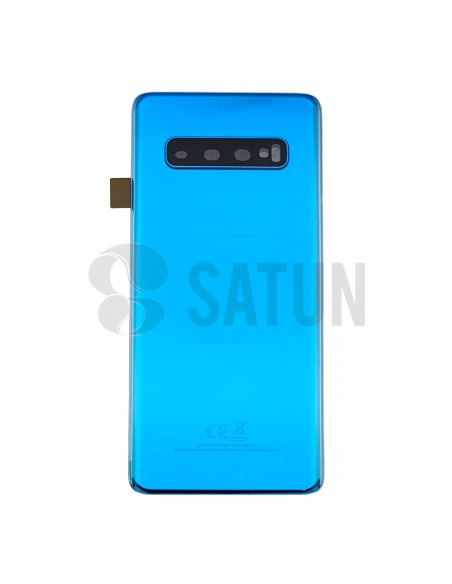 Tapa de batería Samsung Galaxy S10 azul frontal. GH82-18378C