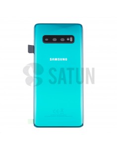 Tapa de batería Samsung Galaxy S10 verde frontal. GH82-18378E