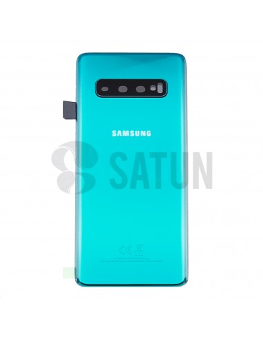Tapa de batería Samsung Galaxy S10 verde frontal. GH82-18378E