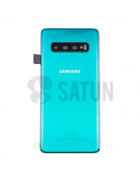 Tapa de batería Samsung Galaxy S10 verde frontal. GH82-18378E