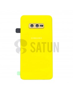 Tapa de batería Samsung Galaxy S10e amarillo frontal. GH82-18452G