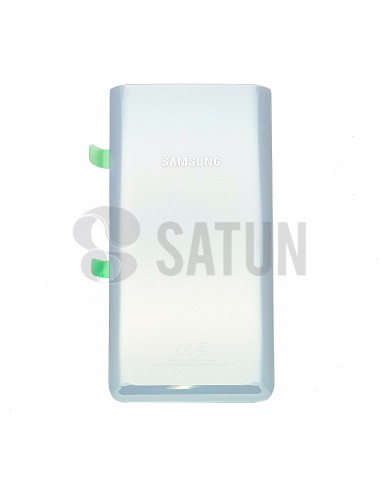 Tapa de batería Samsung Galaxy A80 plata frontal. GH82-20055B