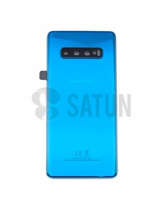 Tapa de batería Samsung Galaxy S10 Plus azul frontal. GH82-18406C