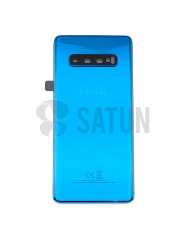 Tapa de batería Samsung Galaxy S10 Plus azul frontal. GH82-18406C
