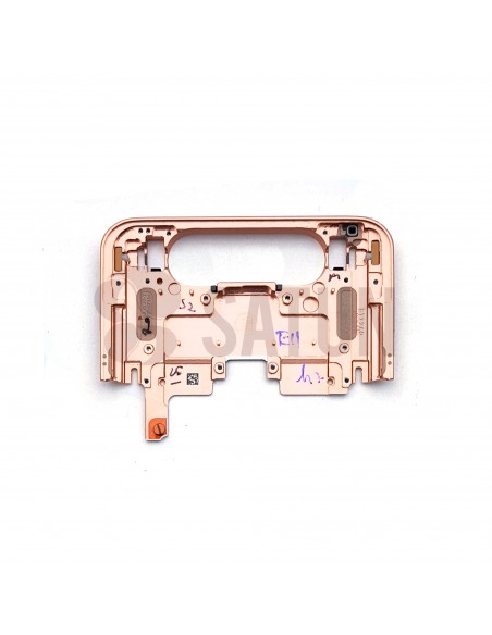 Carcasa intermedia superior Samsung Galaxy A80 oro posterior. GH82-20429C