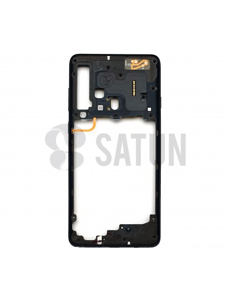 Carcasa intermedia Samsung Galaxy A9 2018 negro posterior. GH96-12294A
