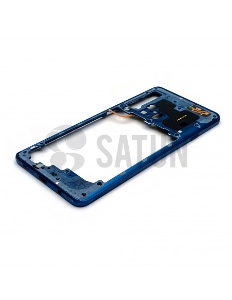 Carcasa intermedia Samsung Galaxy A9 2018 azul perspectiva. GH96-12294B